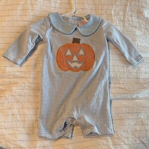 Blue Striped Pumpkin One Piece